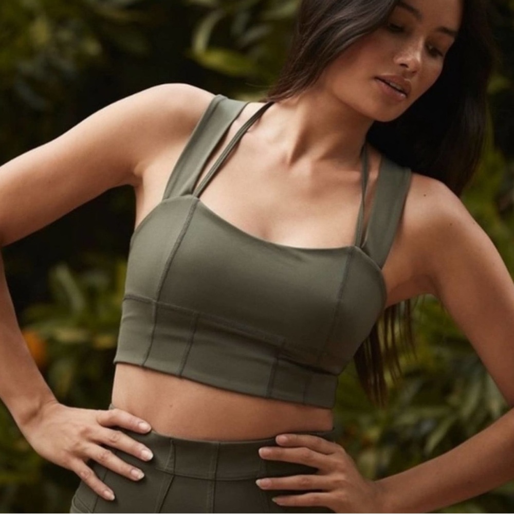 Free People Movement Army Green Sports Bra XS